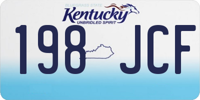 KY license plate 198JCF