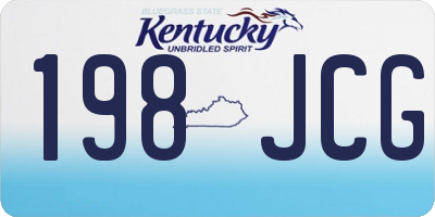 KY license plate 198JCG