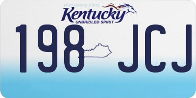 KY license plate 198JCJ