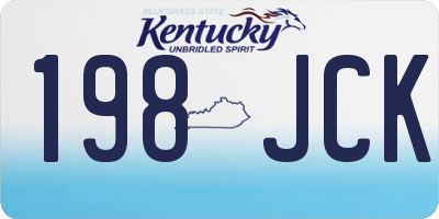 KY license plate 198JCK