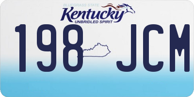 KY license plate 198JCM