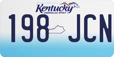 KY license plate 198JCN