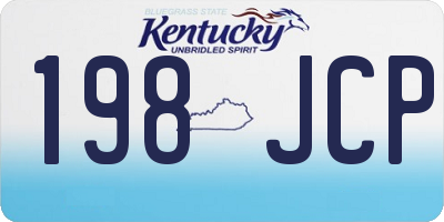 KY license plate 198JCP