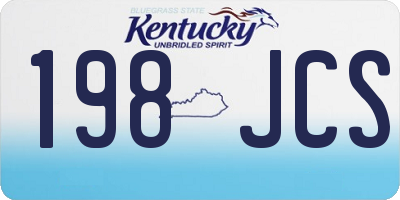 KY license plate 198JCS