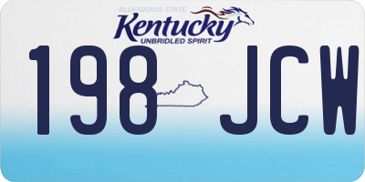 KY license plate 198JCW