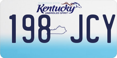 KY license plate 198JCY