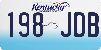 KY license plate 198JDB