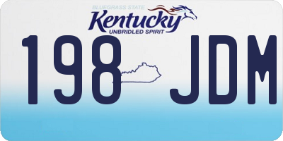KY license plate 198JDM