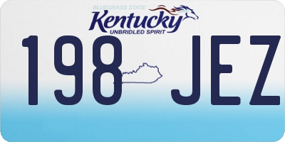 KY license plate 198JEZ