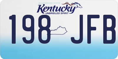 KY license plate 198JFB