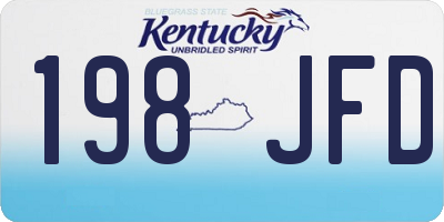 KY license plate 198JFD