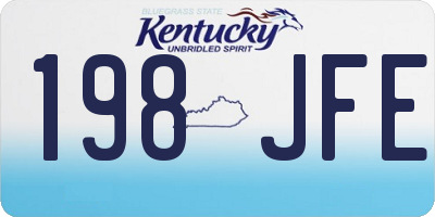 KY license plate 198JFE
