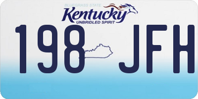 KY license plate 198JFH