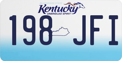 KY license plate 198JFI