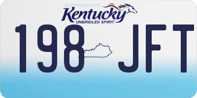 KY license plate 198JFT