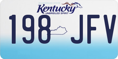 KY license plate 198JFV