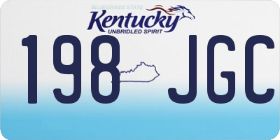 KY license plate 198JGC