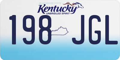 KY license plate 198JGL