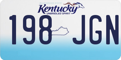 KY license plate 198JGN