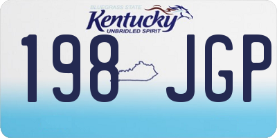 KY license plate 198JGP