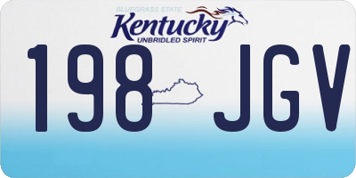 KY license plate 198JGV