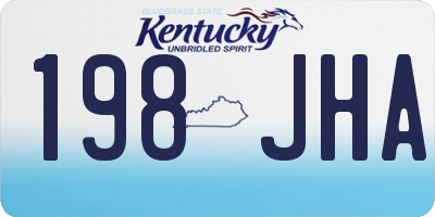 KY license plate 198JHA