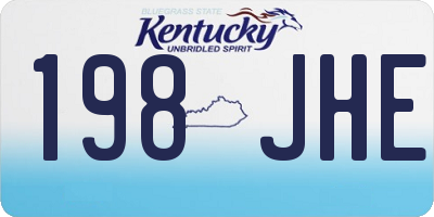 KY license plate 198JHE