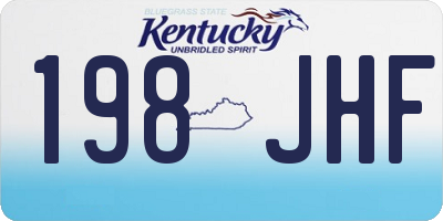 KY license plate 198JHF