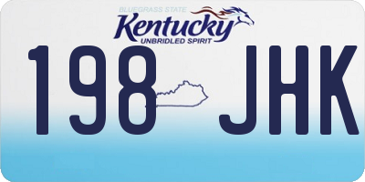 KY license plate 198JHK