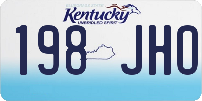 KY license plate 198JHO