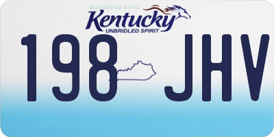 KY license plate 198JHV