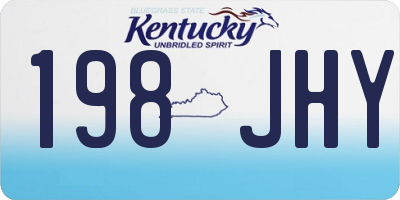 KY license plate 198JHY