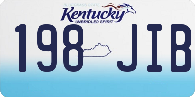 KY license plate 198JIB