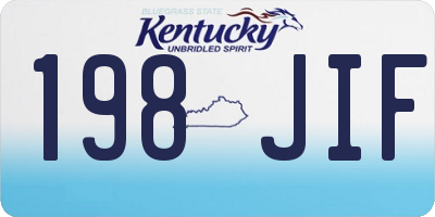 KY license plate 198JIF