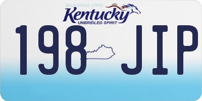 KY license plate 198JIP