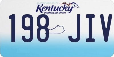 KY license plate 198JIV