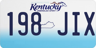 KY license plate 198JIX