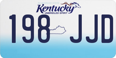 KY license plate 198JJD