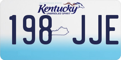 KY license plate 198JJE