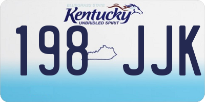 KY license plate 198JJK