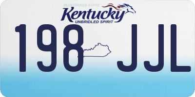 KY license plate 198JJL