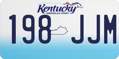 KY license plate 198JJM