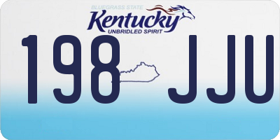 KY license plate 198JJU