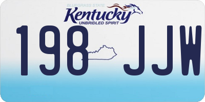 KY license plate 198JJW