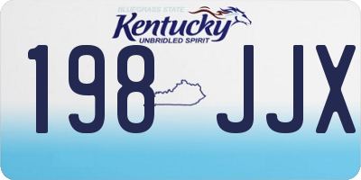 KY license plate 198JJX