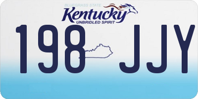 KY license plate 198JJY