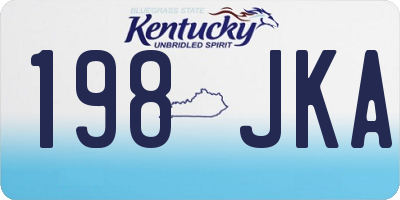 KY license plate 198JKA