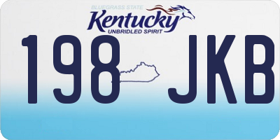 KY license plate 198JKB