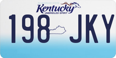 KY license plate 198JKY