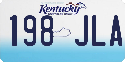 KY license plate 198JLA